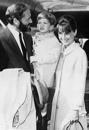Audrey Hepburn and Mel Ferrer with son Sean Hepburn Ferrer.jpg